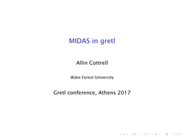 MIDAS in Gretl