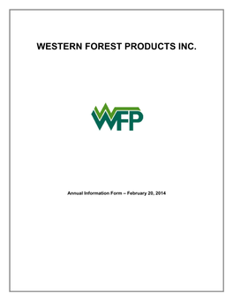 Western Forest Products Inc