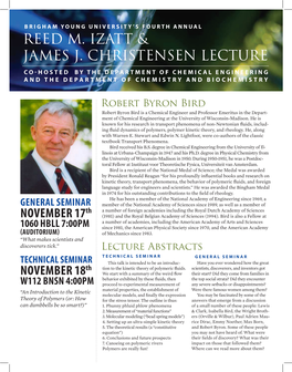 Reed M. Izatt & James J. Christensen Lecture