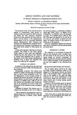 RAPIDLY GROWING, ACID FAST BACTERIA' Original 21 of This Species