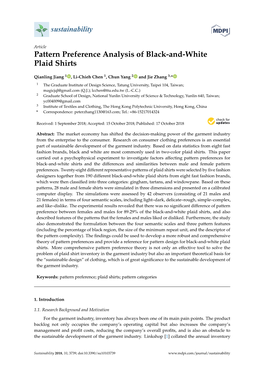 Pattern Preference Analysis of Black-And-White Plaid Shirts