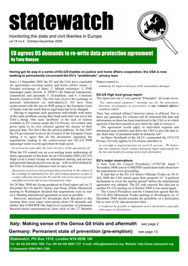 EU Agrees US Demands to Re-Write Data Protection Agreement by Tony Bunyan