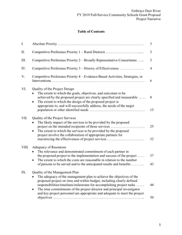 Embrace Deer River FY 2019 Full-Service Community Schools Grant Proposal Project Narrative