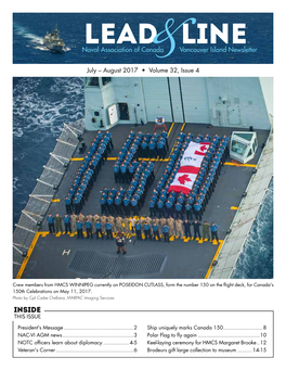 Lead Line Naval Association of Canada Vancouver Island Newsletter
