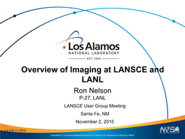 Neutron Imaging at LANL – History and Recent Developments