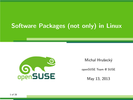 Software Packages (Not Only) in Linux