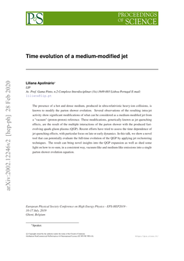 Time Evolution of a Medium-Modified
