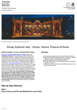 Venice, Verona, Florence & Rome