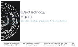 New York Institute of Technology the Antiquity Proposal