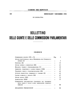 Bollettino Delle Giunte E Delle Commissioni Parlamentari