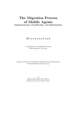 The Migration Process of Mobile Agents Implementation, Classiﬁcation, and Optimization