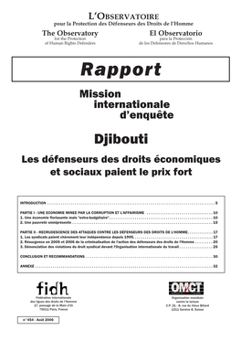 Djibouti Les Défenseurs Des Droits Économiques Et Sociaux Paient Le Prix Fort