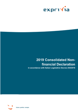 2019 Consolidated Non Financial Declaration
