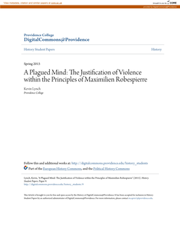 The Justification of Violence Within the Principles of Maximilien