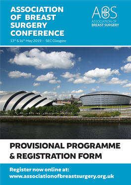 Provisional Programme & Registration Form