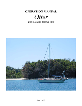 OPERATION MANUAL Otter 2000 Island Packet 380