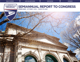 Semiannual Report to Congress, Spring 2020