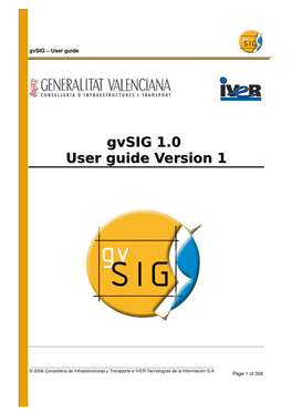 Gvsig 1.0 User Guide Version 1