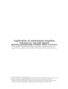 Application of Randomized Sampling Schemes to Curvelet-Based Sparsity