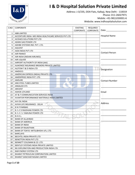 I & D Hospital Solution Private Limited