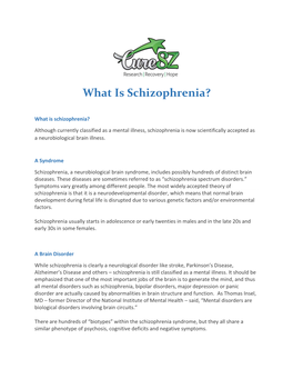 What Is Schizophrenia?