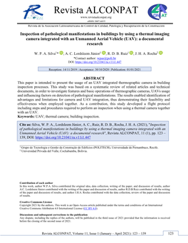 Inspection of Pathological Manifestations in Buildings by Using a Thermal Imaging Camera Integrated with an Unmanned Aerial Vehicle (UAV): a Documental Research