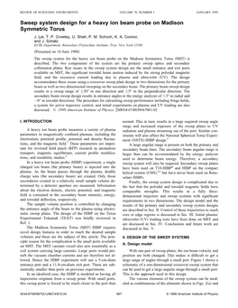 Sweep System Design for a Heavy Ion Beam Probe on Madison Symmetric Torus J