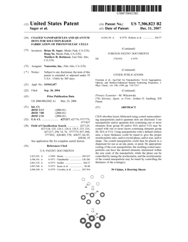 United States Patent (10) Patent No.: US 7,306,823 B2 Sager Et Al