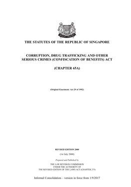 The Statutes of the Republic of Singapore Corruption