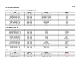 06-Jan 2019-20 Curling on TSN Schedule Date