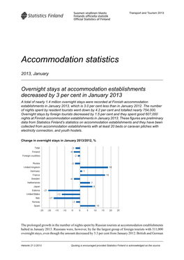 Accommodation Statistics