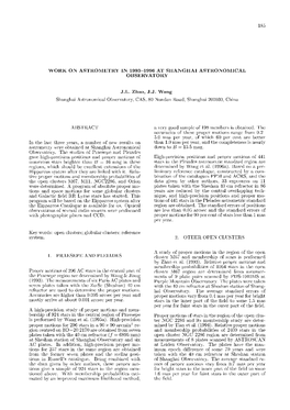 Work on Astrometry in 1993 1996 at Shanghai