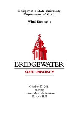 Bridgewater State University Wind Ensemble Concert