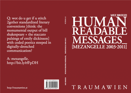 Human Readable Messages [Mezangelle 2003 - 2011]