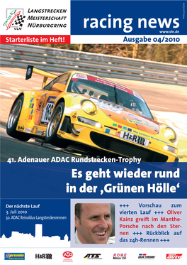 Racing News 2,00Preis Euro Starterliste Im Heft! Ausgabe 04/2010