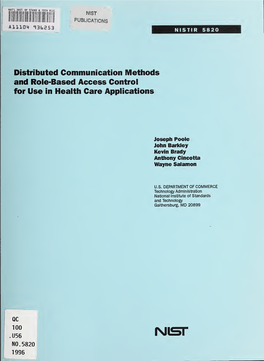 Distributed Communication Methods and Role-Based Access Control For