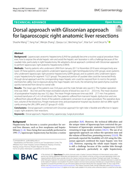 Dorsal Approach with Glissonian Approach for Laparoscopic Right