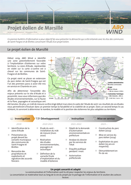 Projet Éolien De Marsillé Bulletin D‘Information - Décembre 2019