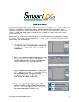 Smaart Di V2 Quick Start Guide