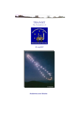 TRANSIT the Newsletter Of