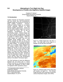 5.6 Attempting to Turn Night Into Day; Development of Visible Like Nighttime Satellite Images