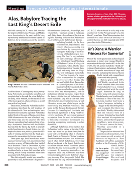 Alas, Babylon: Tracing the Last King's Desert Exile