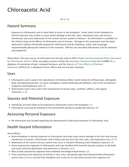Chloroacetic Acid
