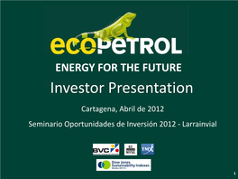 Ecopetrol Beyond Colombia E&P