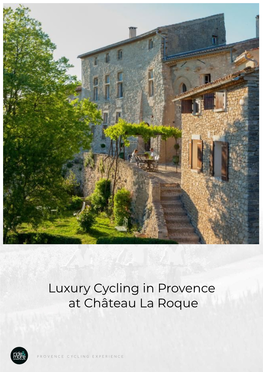 Luxury Cycling in Provence at Château La Roque Luxury Bike Trip in Provence