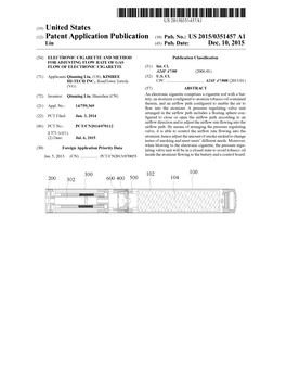 (12) Patent Application Publication (10) Pub. No.: US 2015/0351457 A1 Liu (43) Pub