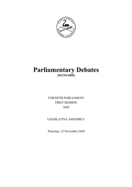 Parliamentary Debates (HANSARD)