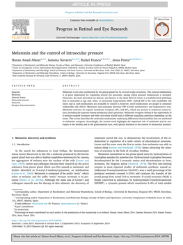 Melatonin and the Control of Intraocular Pressure