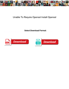 Unable to Require Openssl Install Openssl