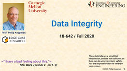 Data Integrity